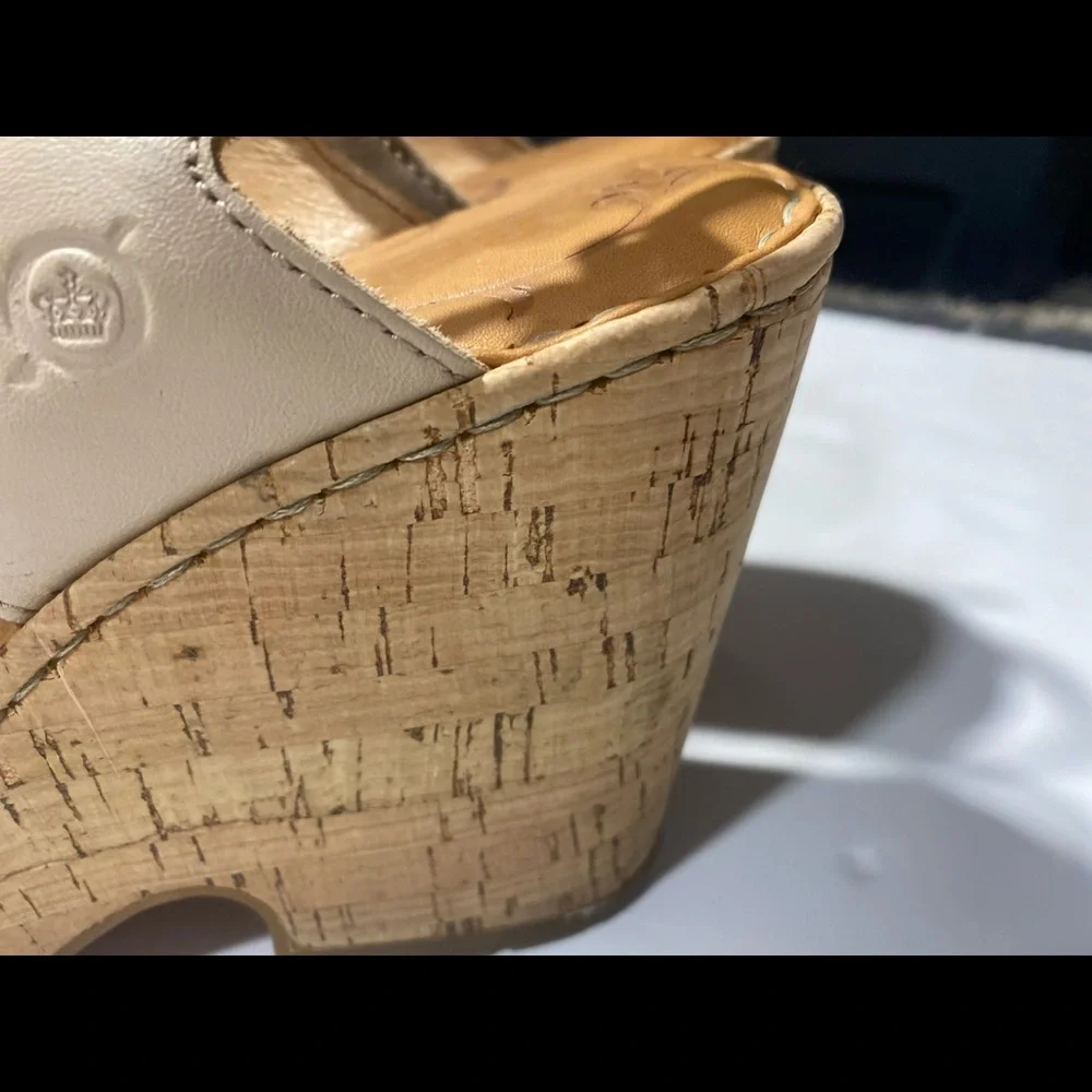 Born Women's Nude Cork Platform Sandals